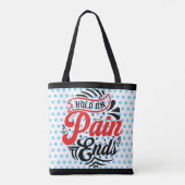 痛み感動的が終わる トートバッグ (裏面)