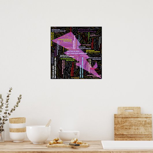 痛み遠くに ポスター (キッチン)