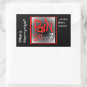 痛み24/7ステッカー – 慢性の目に見えない病気 長方形シール (バッグ)