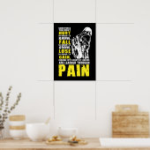 痛み – レッスン-素晴らしジムトレーニングやる気を起こさせる ポスター (キッチン)