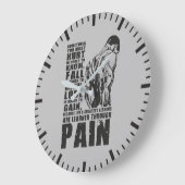 痛み – レッスン-素晴らしジムトレーニングやる気を起こさせる ラージ壁時計 (傾斜)