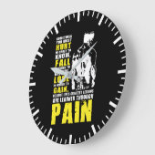 痛み – レッスン-素晴らしジムトレーニングやる気を起こさせる ラージ壁時計 (傾斜)