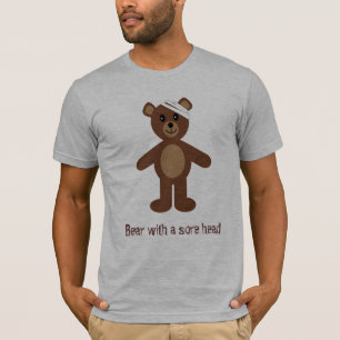 痛む頭部を持つくま Tシャツ
