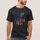 痛んだアメリカ国旗ドクロ Tシャツ (正面)