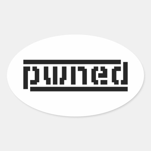 痛んだ 楕円形シール (正面)