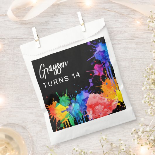 痛パーソナライズされたみ誕生会 フェイバーバッグ (クリップ留めされた状態)