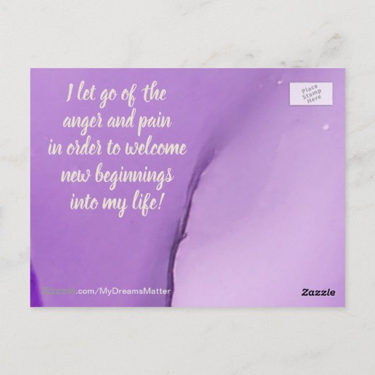 痛前向きみと怒りの手放し ポストカード (裏面)