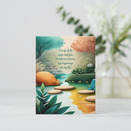 痛前向きみと怒りの手放し ポストカード (スタンド正面)