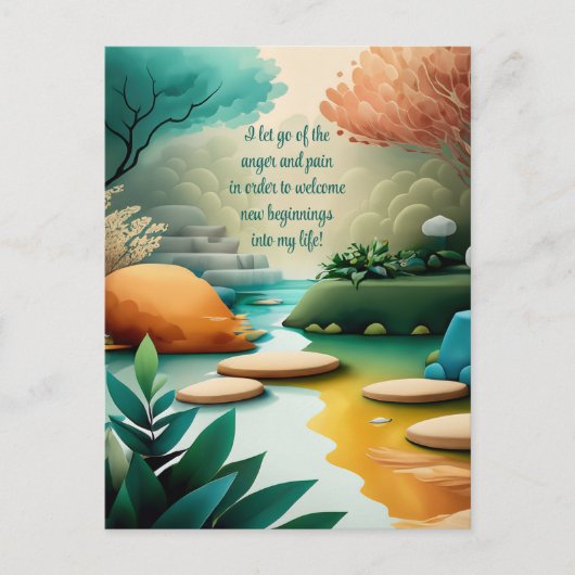 痛前向きみと怒りの手放し ポストカード (正面)