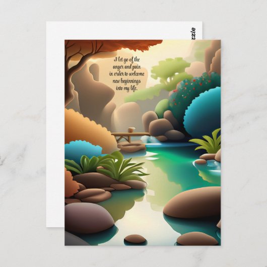 痛前向きみと怒りの手放し ポストカード (正面/裏面)