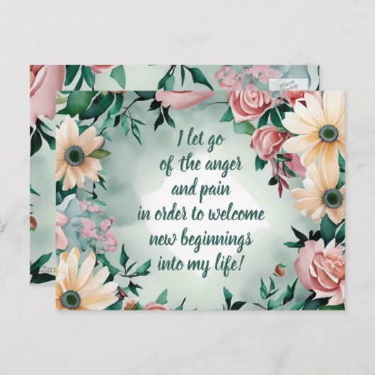 痛前向きみと怒りの手放し ポストカード (正面/裏面)