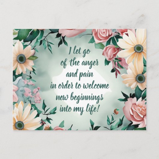 痛前向きみと怒りの手放し ポストカード (正面)