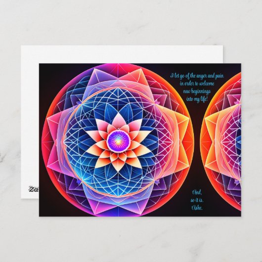 痛前向きみと怒りの手放し ポストカード (正面/裏面)