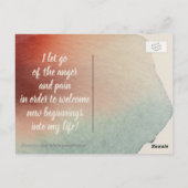 痛前向きみと怒りの手放し ポストカード (裏面)