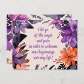 痛前向きみと怒りの手放し ポストカード (正面/裏面)