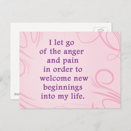 痛前向きみと怒りの手放し ポストカード (正面/裏面)