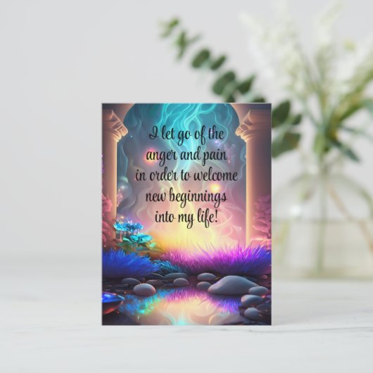 痛前向きみと怒りの手放し ポストカード (スタンド正面)