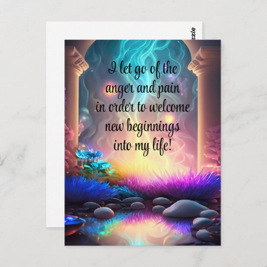 痛前向きみと怒りの手放し ポストカード (正面/裏面)