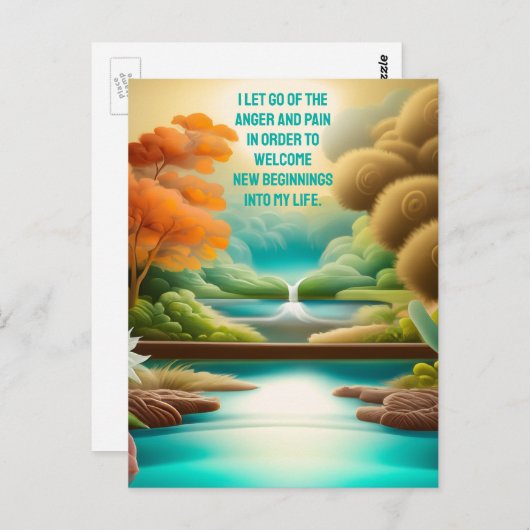 痛前向きみと怒りの手放し ポストカード (正面/裏面)