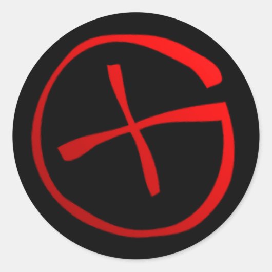 痛覚記号 ラウンドシール (正面)