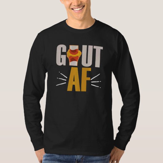 痛風カッコいいAf関節炎認識度関節リウマチ Tシャツ (正面)