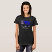 痛風啓発 ピース ラブ ホープ ブルーリボン Tシャツ (正面フル)