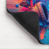 痛鮮やかみの飛散に対するヘッドホカラフルン マウスパッド (コーナー)