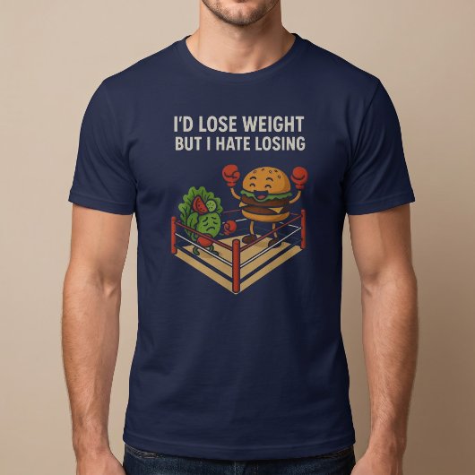 痩せたいけど、負けたくない Tシャツ