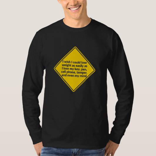 痩せたいものだ Tシャツ (正面)
