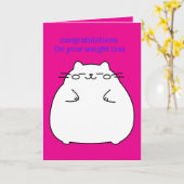 痩せたね、デブ猫 カード (黄色い花)