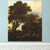 痩せたローラン・ローグマンの森の風景 キャンバスプリント (インサイチュ (ウッドフロア))