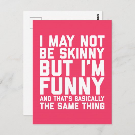 痩せていないかもしれないおもしろい引用文 ポストカード (正面/裏面)