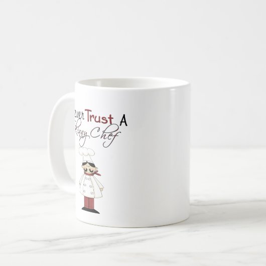 痩せ細ったシェフを決して信用しない コーヒーマグカップ (正面左)