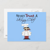 痩せ細ったシェフを決して信用しない ポストカード (正面/裏面)