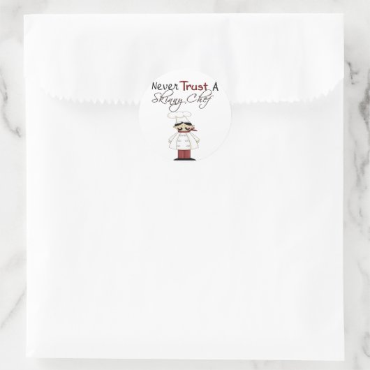 痩せ細ったシェフを決して信用しない ラウンドシール (バッグ)