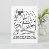 痩身クラブで会計士が帳簿をチェック シーズンカード (スタンド正面)