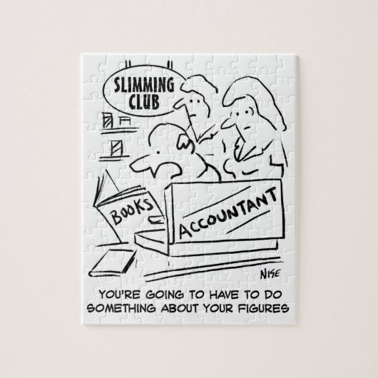 痩身クラブで会計士が帳簿をチェック ジグソーパズル (縦)