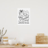 痩身クラブで会計士が帳簿をチェック ポスター (キッチン)