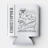 痩身クラブで会計士が帳簿をチェック 缶クーラー (裏面)