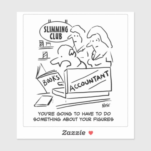 痩身クラブの会計士。おもしろい シール (シート)