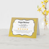 痩身クラブ金ゴールドスターダイエット証明書 カード (黄色い花)