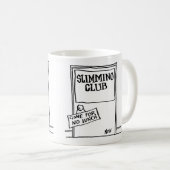 痩身倶楽部のサインことわざ"ランチ無しに行った" コーヒーマグカップ (正面右)