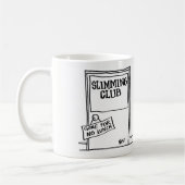 痩身倶楽部のサインことわざ"ランチ無しに行った" コーヒーマグカップ (左)