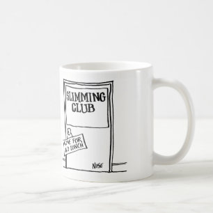痩身倶楽部のサインことわざ"ランチ無しに行った" コーヒーマグカップ