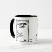 痩身倶楽部のサインことわざ"ランチ無しに行った" マグカップ (正面左)