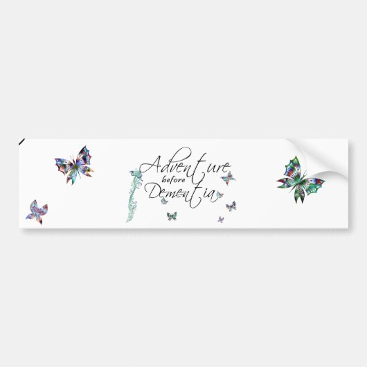 痴呆のバンパーステッカーの前の冒険 バンパーステッカー (正面)