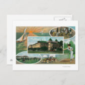 療養所と景観の外観 ポストカード (正面/裏面)