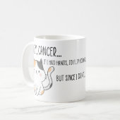 癌おもしろい患者、猫好き コーヒーマグカップ (正面左)