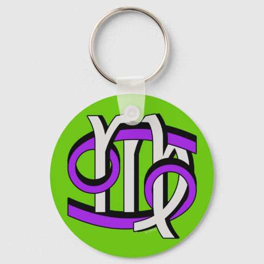 癌および《星座》乙女座PGy キーホルダー (正面)