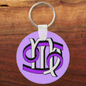 癌および《星座》乙女座PGy キーホルダー (正面)